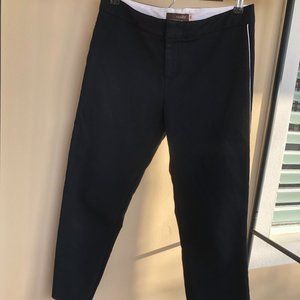 Crosby Black Pants with Side White Lines